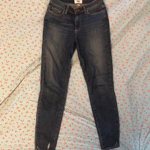 Paige Hoxton Ankle Jeans - high rise denim